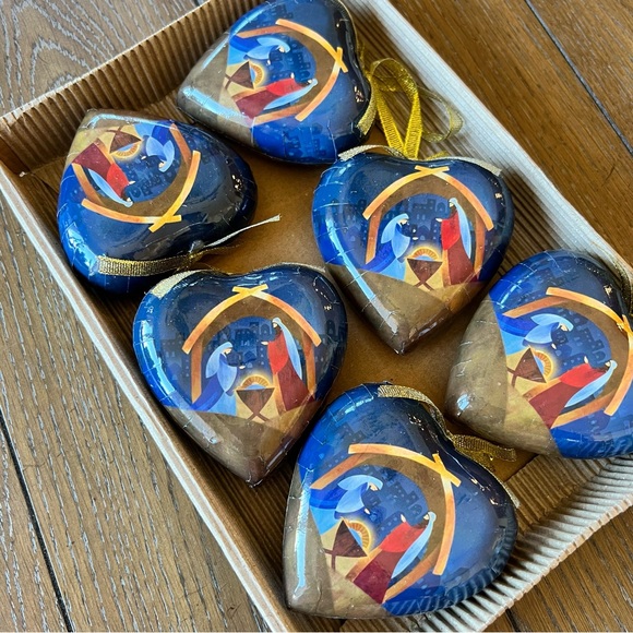 Nativity Heart Shaped Ornaments - Picture 5 of 5